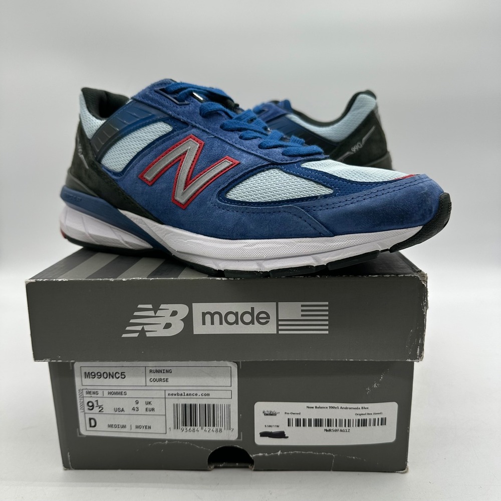 New Balance 990v5 Mens 9.5 M990NC5 Andromeda Blue Made in USA Running Shoes